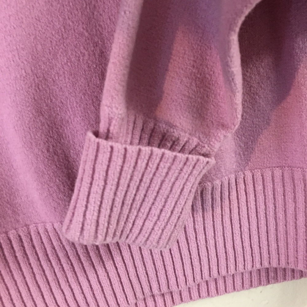 Banana Republic Sweater Medium Purple Fine Italian Merino Wool Turtlenec… - Picture 3 of 7